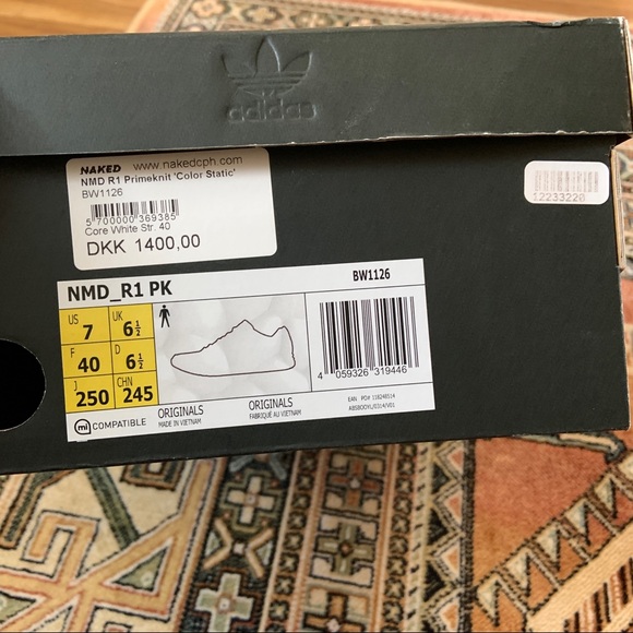 Adidas NMD R1 PK Primeknit Color Static Sneakers BW1126 - Picture 12 of 13